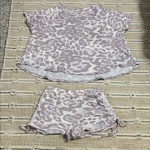 Chic Lavender Print Women's Pajama Set